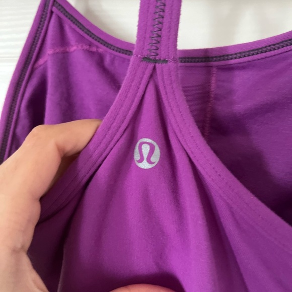 Lululemon Activewear Purple Tank top (build-in bra) - Picture 3 of 8